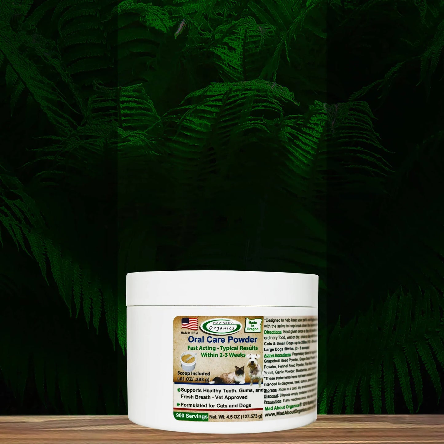 Oral Care Powder - Organic Ingredients - Mealtime Supplement - USA Made