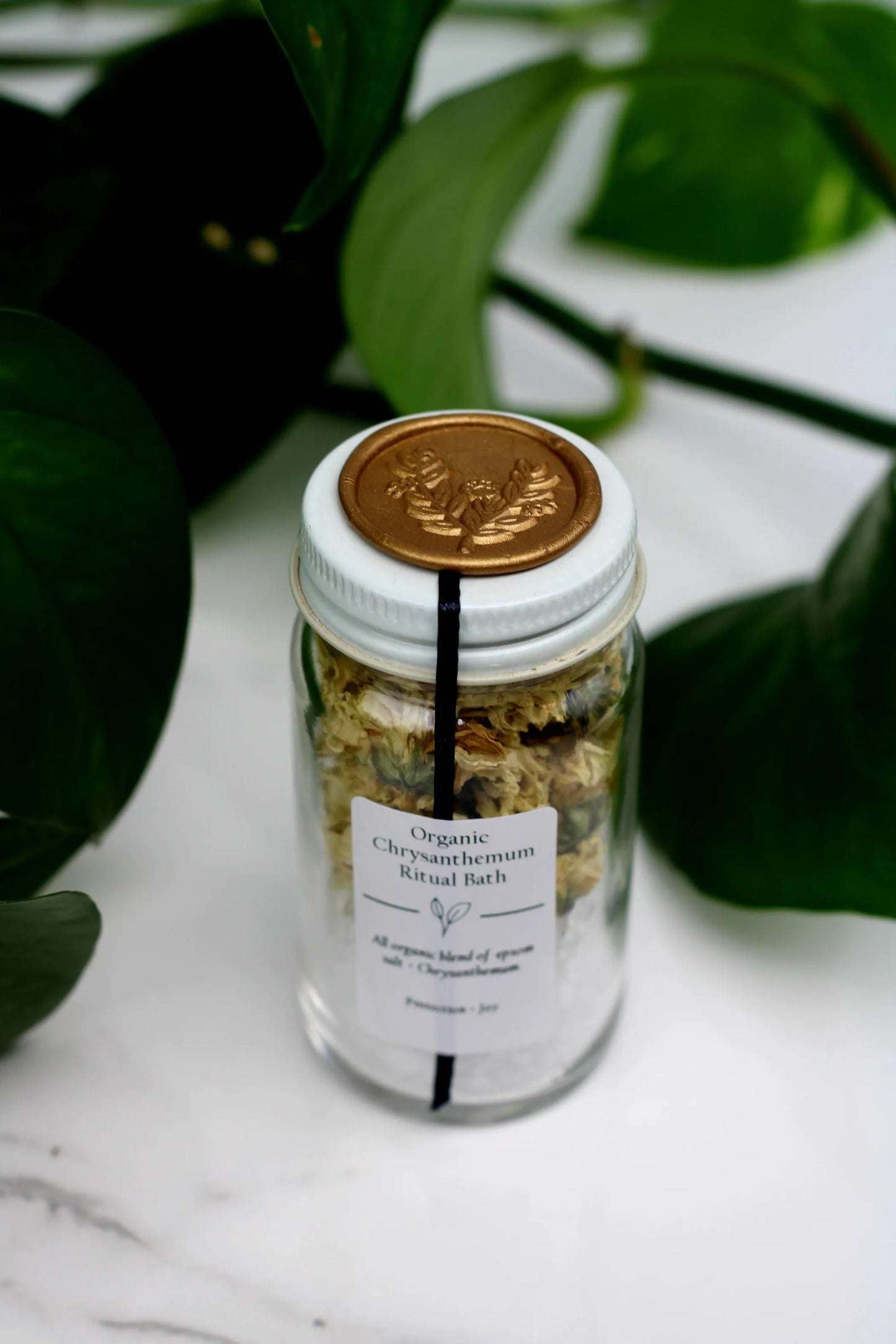 Chrysanthemum Ritual Bath Soak - Magnesium Salt - Glass Jar - 2 Pack