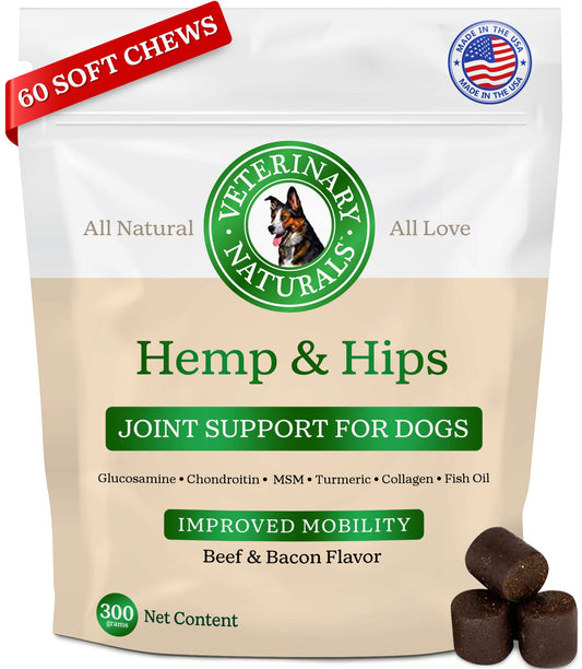 Joint and Mobility Soft Chews for Dogs - Glucosamine and Turmeric - Beef Flavor