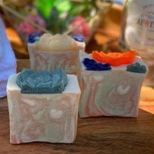 Succulent Bar Soap - Essential Oils - Swirled Cold Process - USA Made