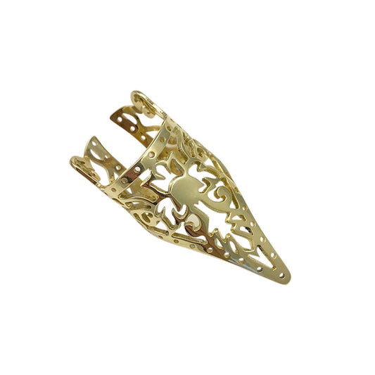Cambodia Craft Recycled Brass Khmer Statement Ring, Kandal Province
