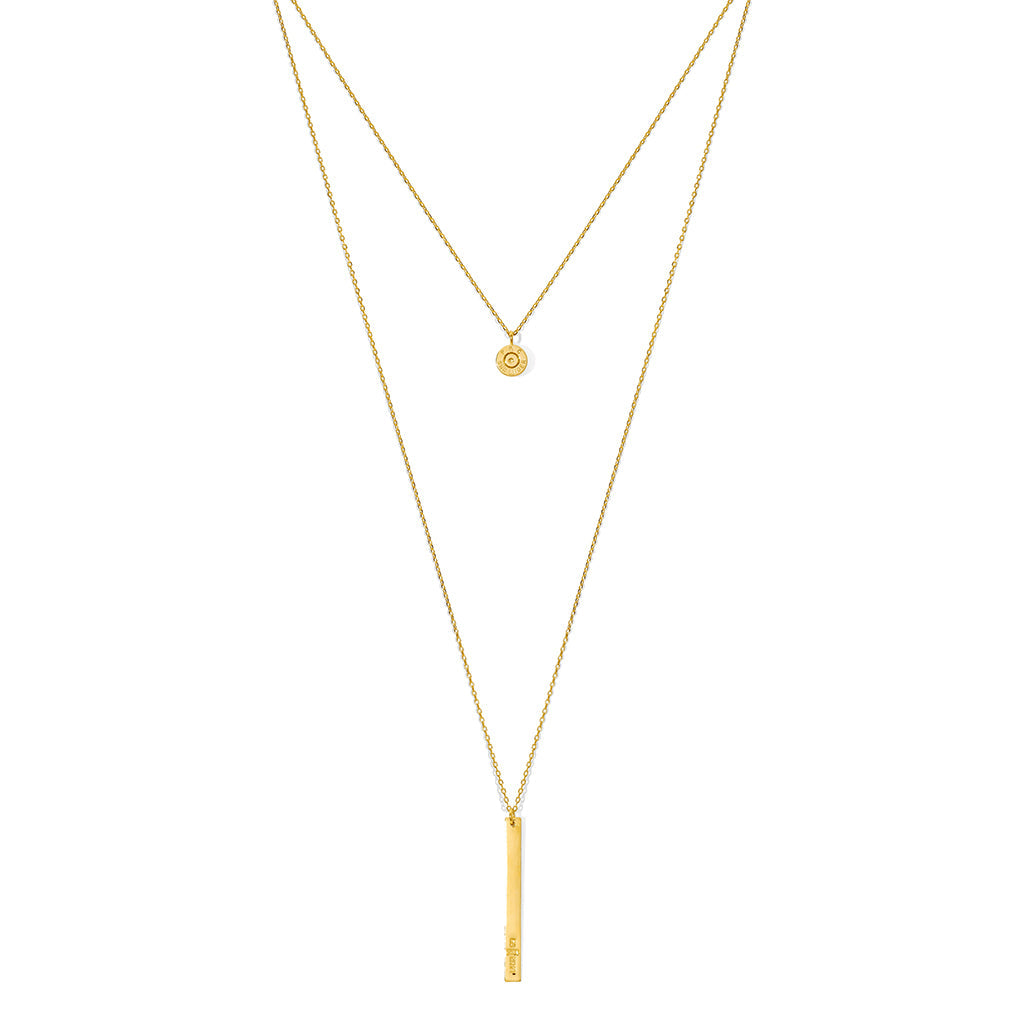 Cambodia Craft Recycled Brass Khmer Layered Peace Necklace, Phnom Penh