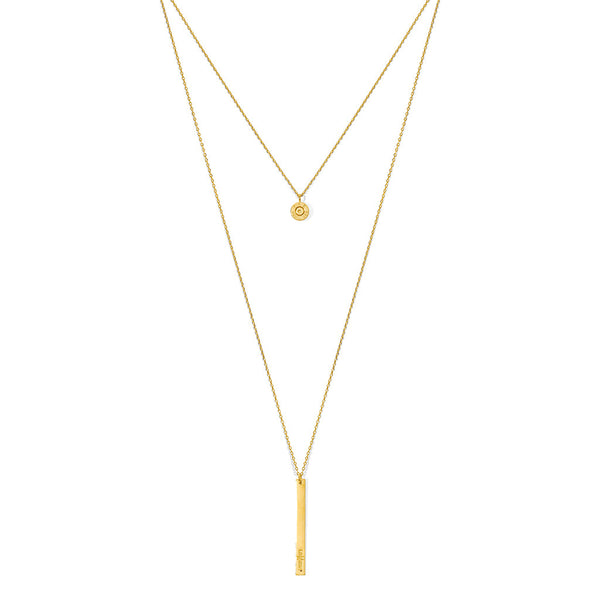 Cambodia Craft Recycled Brass Khmer Layered Peace Necklace, Phnom Penh