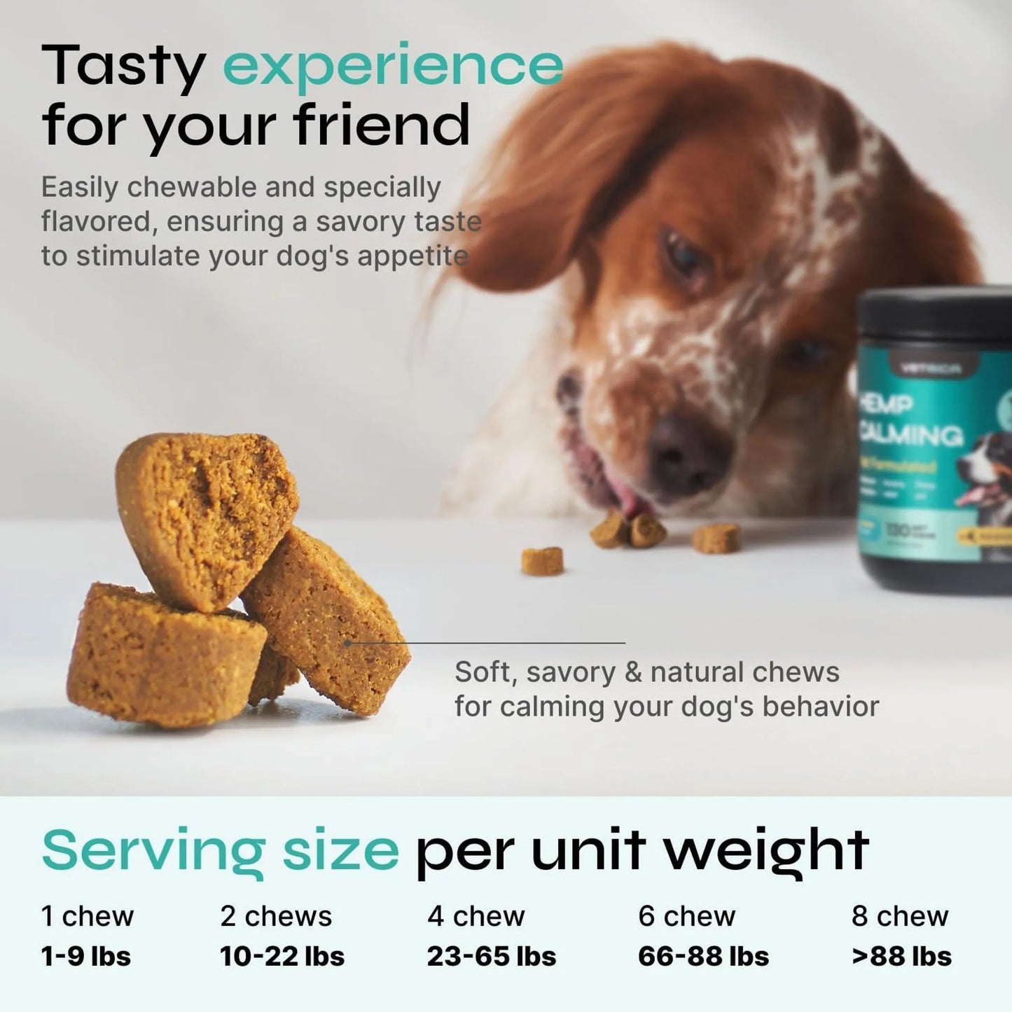 Hemp Calming Chews - Savory Beef - Soft Chew Style - USA
