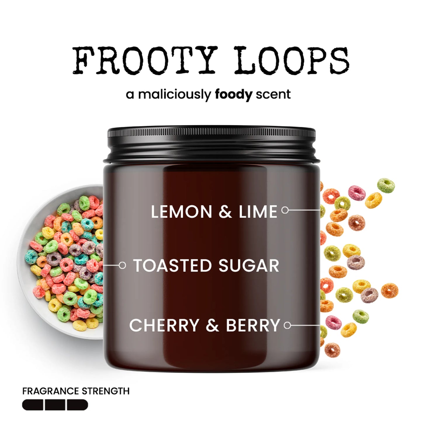 Funny New Parent Soy Candle - Organic Wax - Fruity Cereal Scent - USA