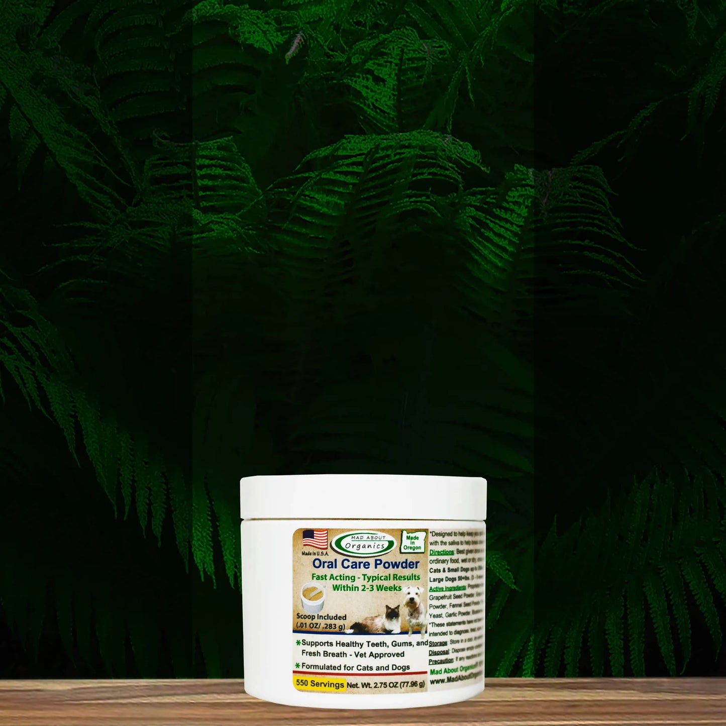 Oral Care Powder - Organic Ingredients - Mealtime Supplement - USA Made
