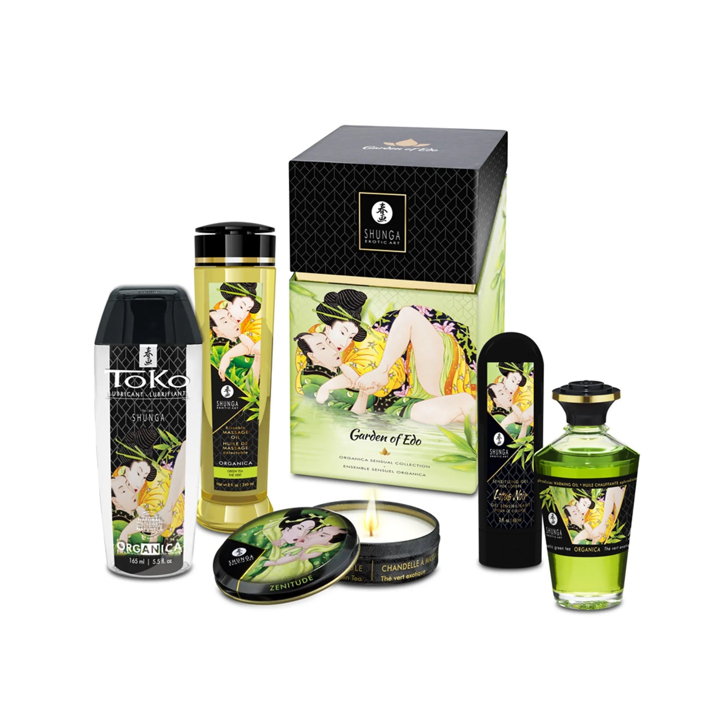 Botanical Massage Gift Set - Organic Oils - Garden of Edo Style - Canada