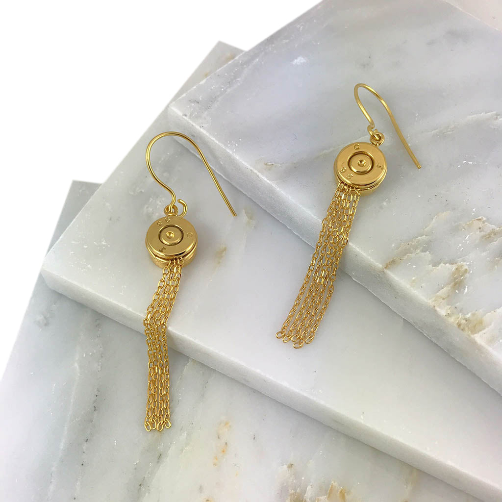 Artisan-Forged Upcycled Brass Earrings