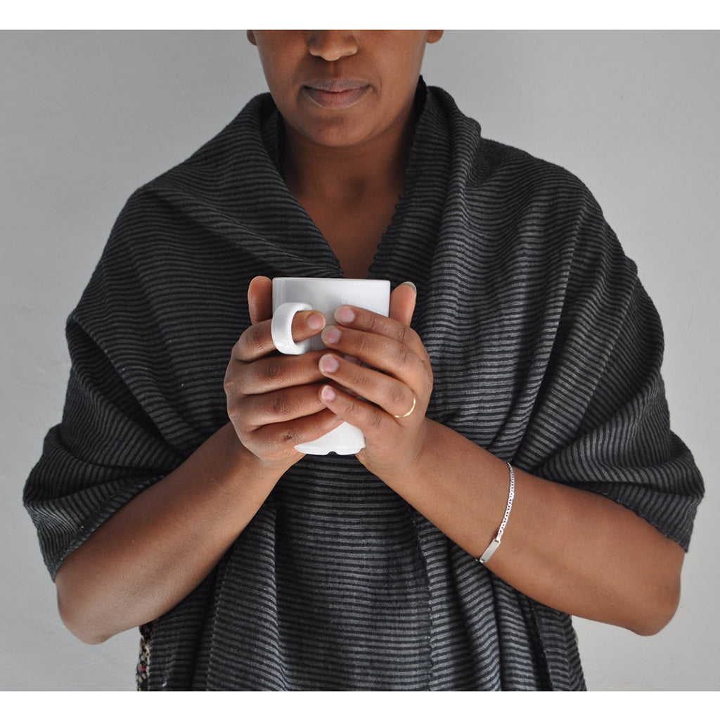 Addis Ababa Artisans Pure Ethiopian Cotton Oversized Scarf, Ethiopia