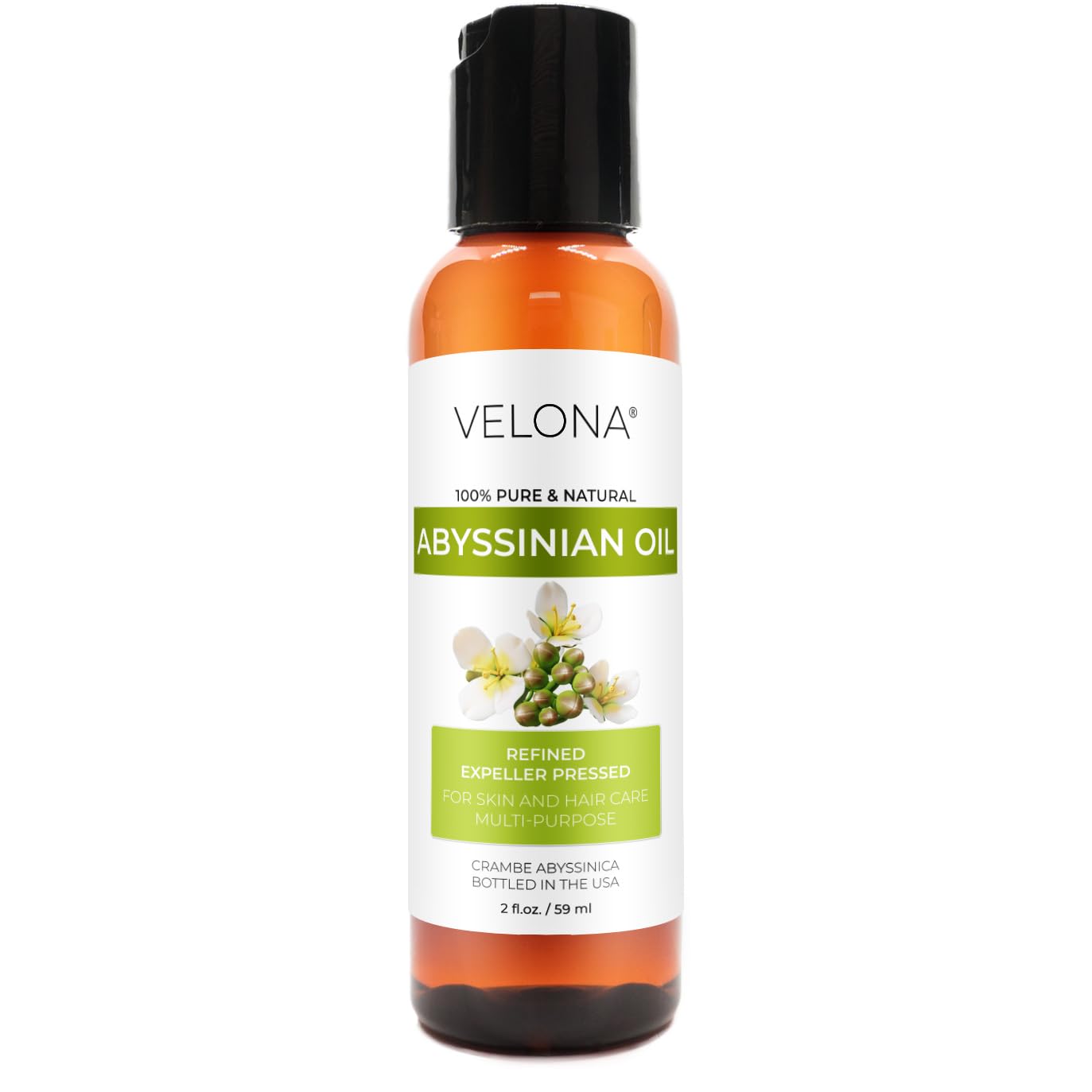 Pure Abyssinian Seed Oil - Cold Pressed Carrier Oil for Hair and Skin - 2 oz