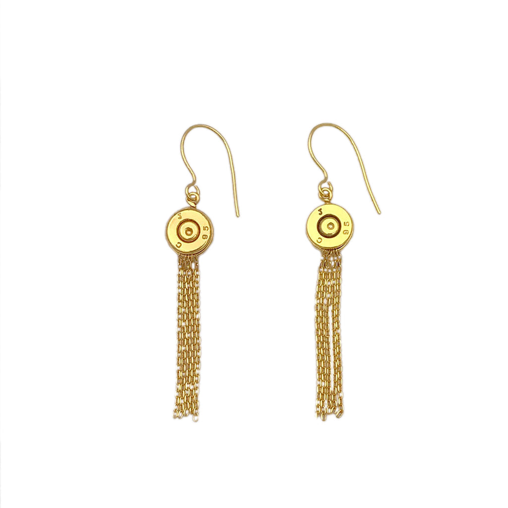 Artisan-Forged Upcycled Brass Earrings