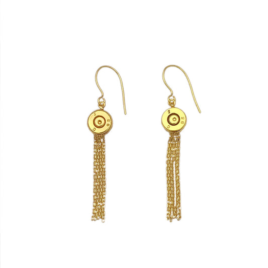 Artisan-Forged Upcycled Brass Earrings