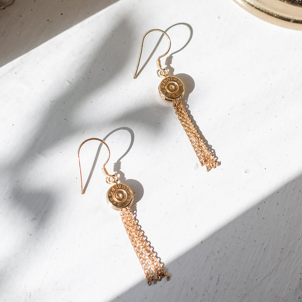 Artisan-Forged Upcycled Brass Earrings