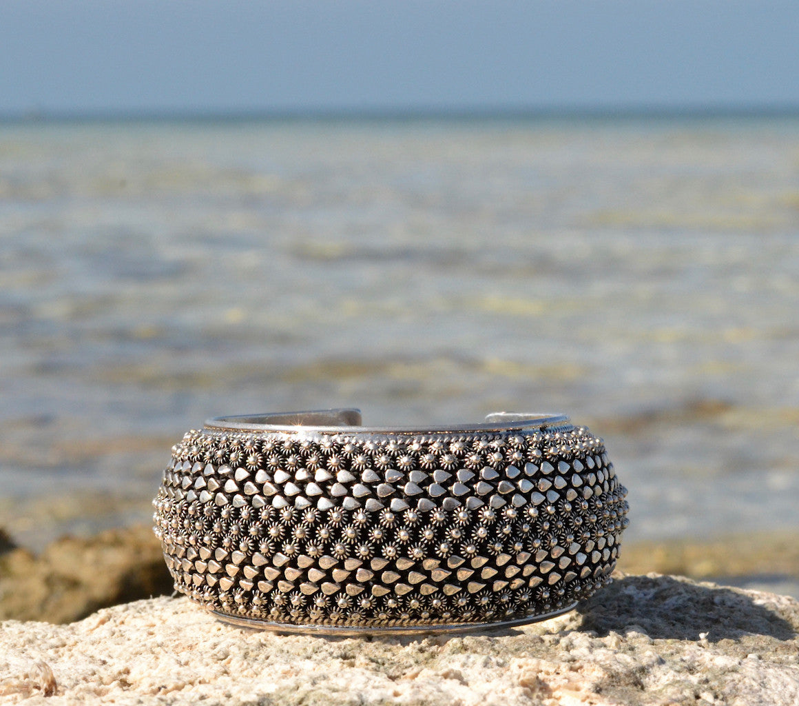 Antiqued Royal Snake Cuff, Laos