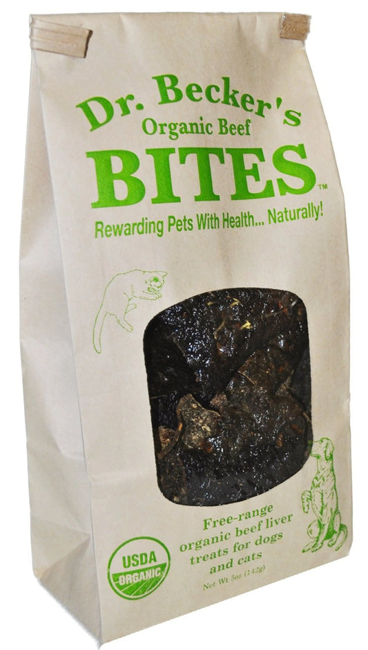 Beef Liver Dog Treats - Organic Angus Beef - Dried Bites - USA Made