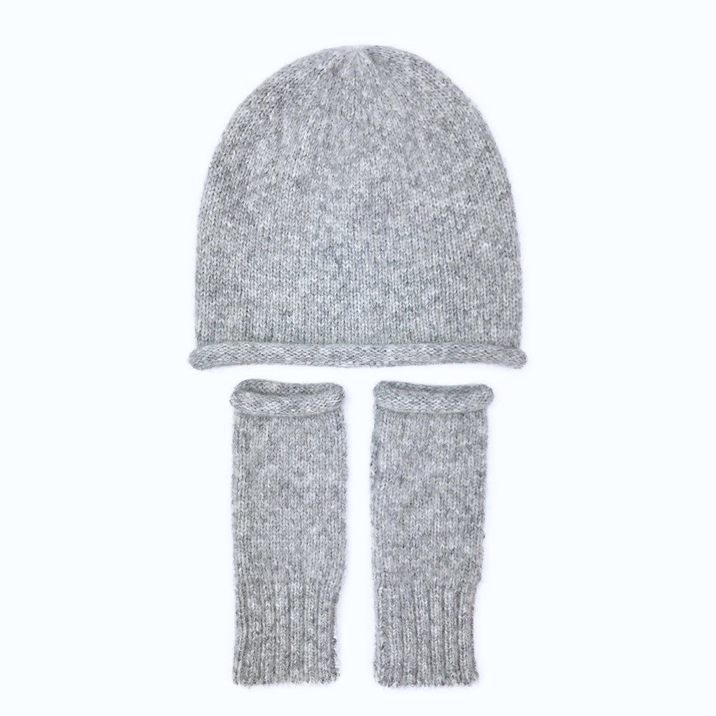 Artisan Knit Alpaca Fingerless Gloves - Hand-Loomed in Peru