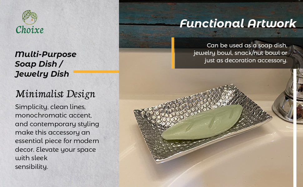Multi-Purpose Dish - Recycled Aluminum - Minimalist Oval Style