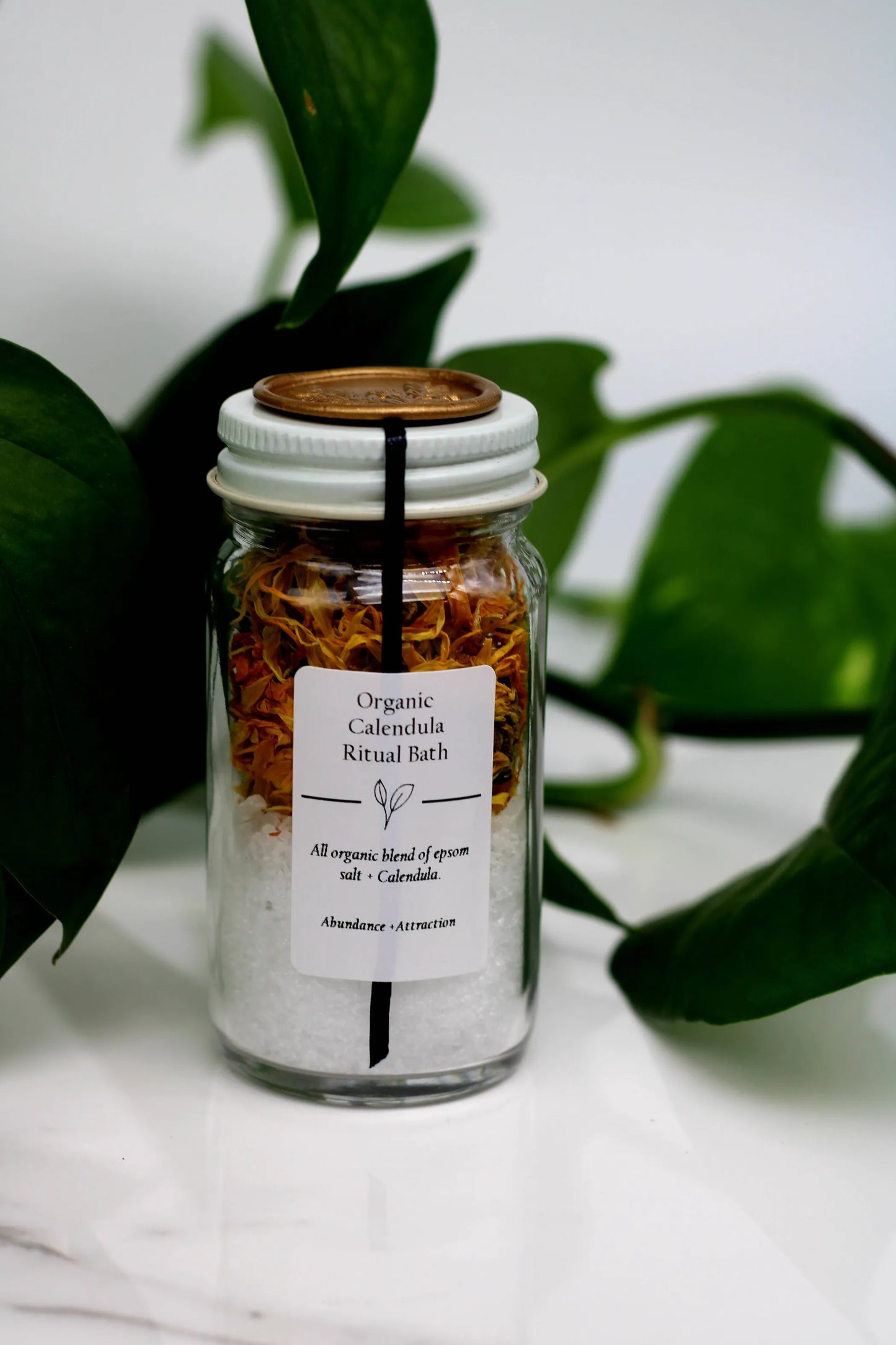 Calendula Ritual Bath Soak - Magnesium Salt - Glass Jar - 2 Pack