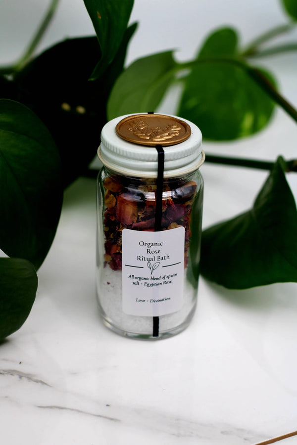 Rose Ritual Bath Soak - Magnesium Salt - Glass Jar - 2 Pack