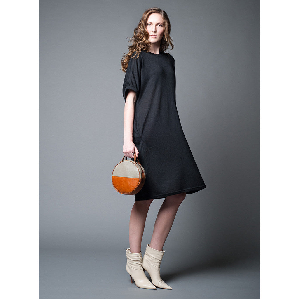 Sora Nomad Eco Leather Moon Bag, Convertible Crossbody & Clutch, Handmade in India