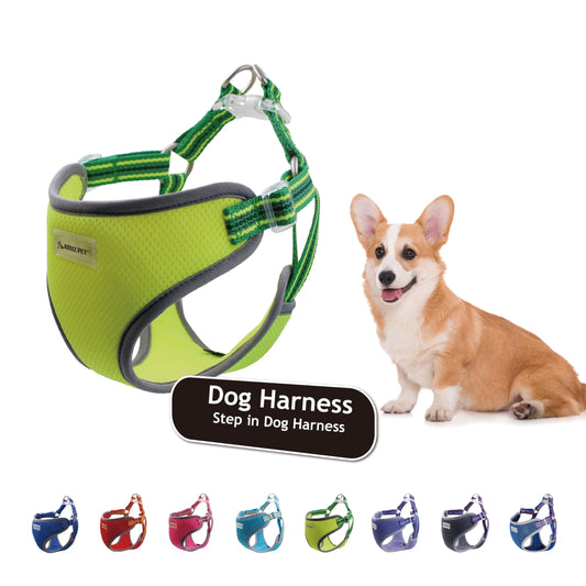 Step-In Dog Harness - Recycled Mesh - Reflective Safety Style - USA
