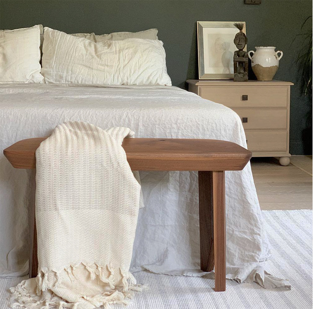 Artisans Reversible Wave Turkish Throw, 100% Natural Cotton & Bamboo, Turkey