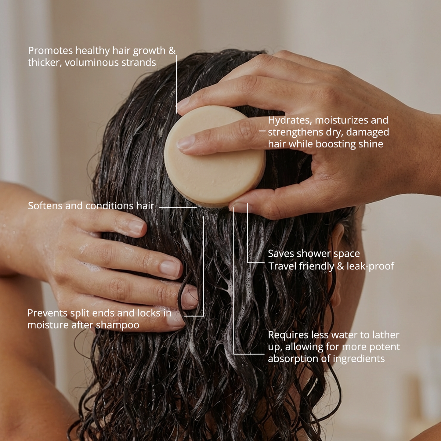 Haircare Bundle - Plant Based Oils - 4 Piece Essential Set - USA