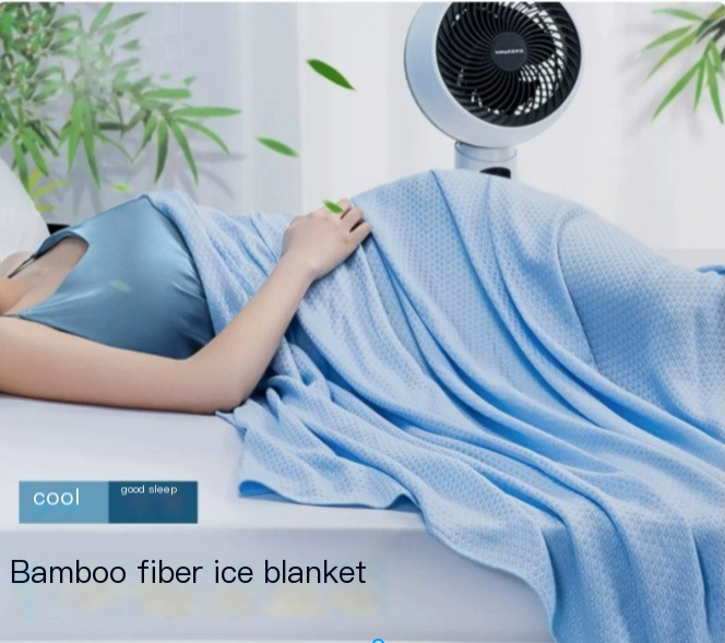 Cooling Bamboo Ice Silk Blanket - Viscose Polyester - Summer Style - USA