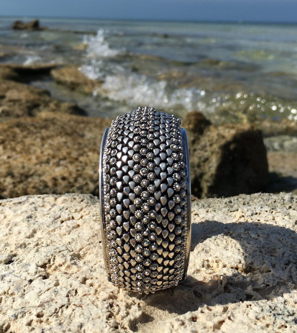 Antiqued Royal Snake Cuff, Laos