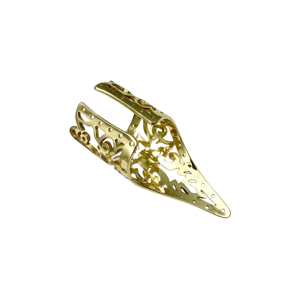 Cambodia Craft Recycled Brass Khmer Statement Ring, Kandal Province