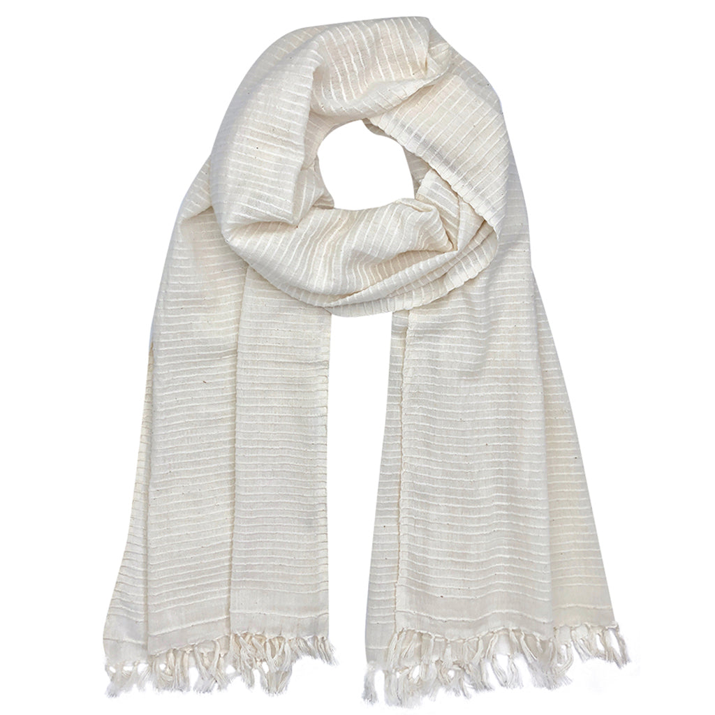 Addis Ababa Artisans Pure Ethiopian Cotton Oversized Scarf, Ethiopia